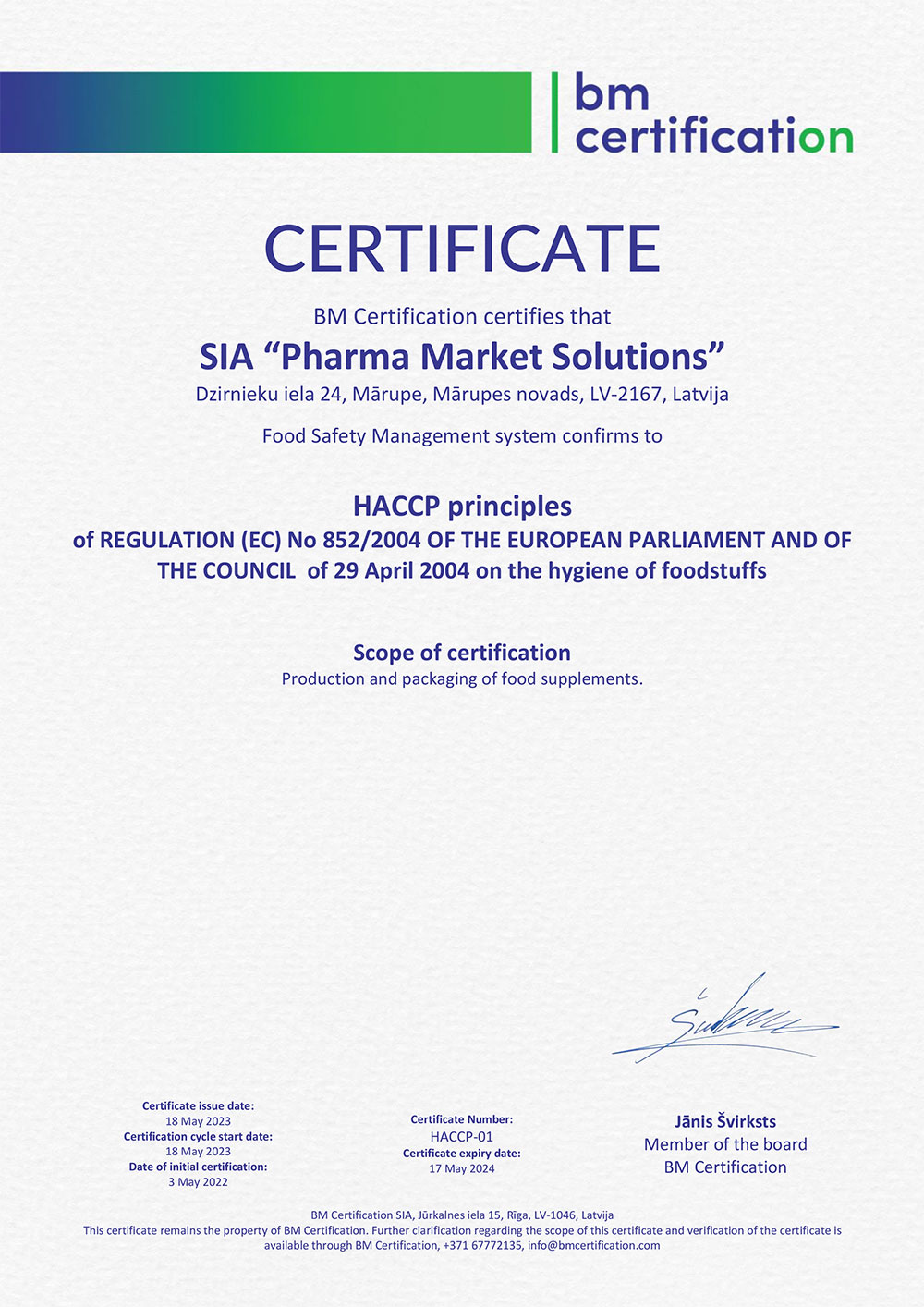 Pharma-Manufacture-food-supplemnts-manufacturing-haccp-certificate-european-union