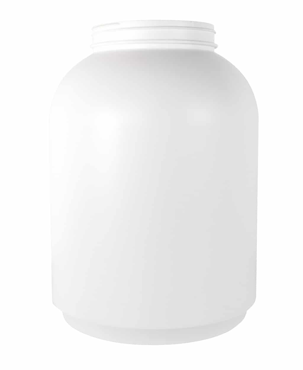 Tarro blanco de HDPE de 6000 ml para nutrición deportiva de marca blanca