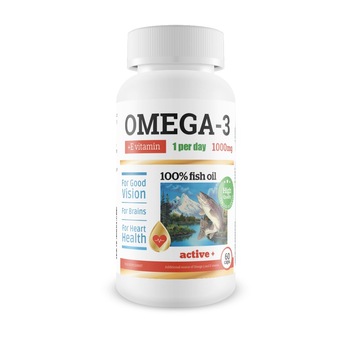 Omega-3 fish oil + vitamin E 1000 mg softgels – ready-made formula