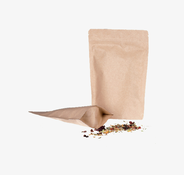 Bolsa con cierre zip ecológica para complementos en polvo