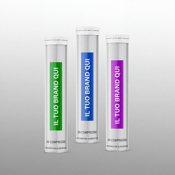 Compresse effervescenti private label Compresse effervescenti private label in un tubo