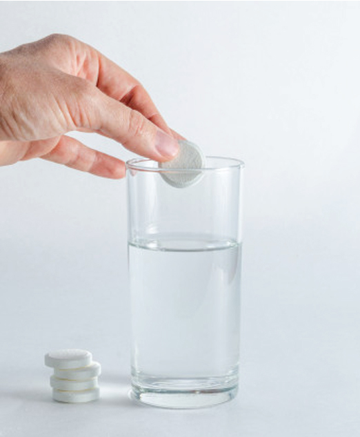 Effervescent tablets and softgel capsules Private label effervescent tablets packed in tubes