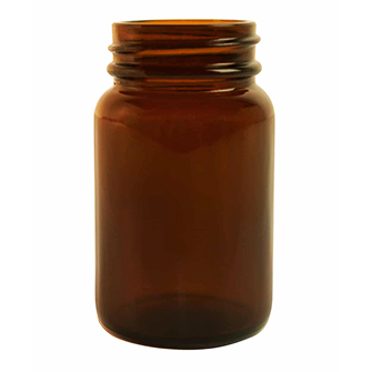 Botella de vidrio ámbar de 60 ml para complementos alimenticios líquidos