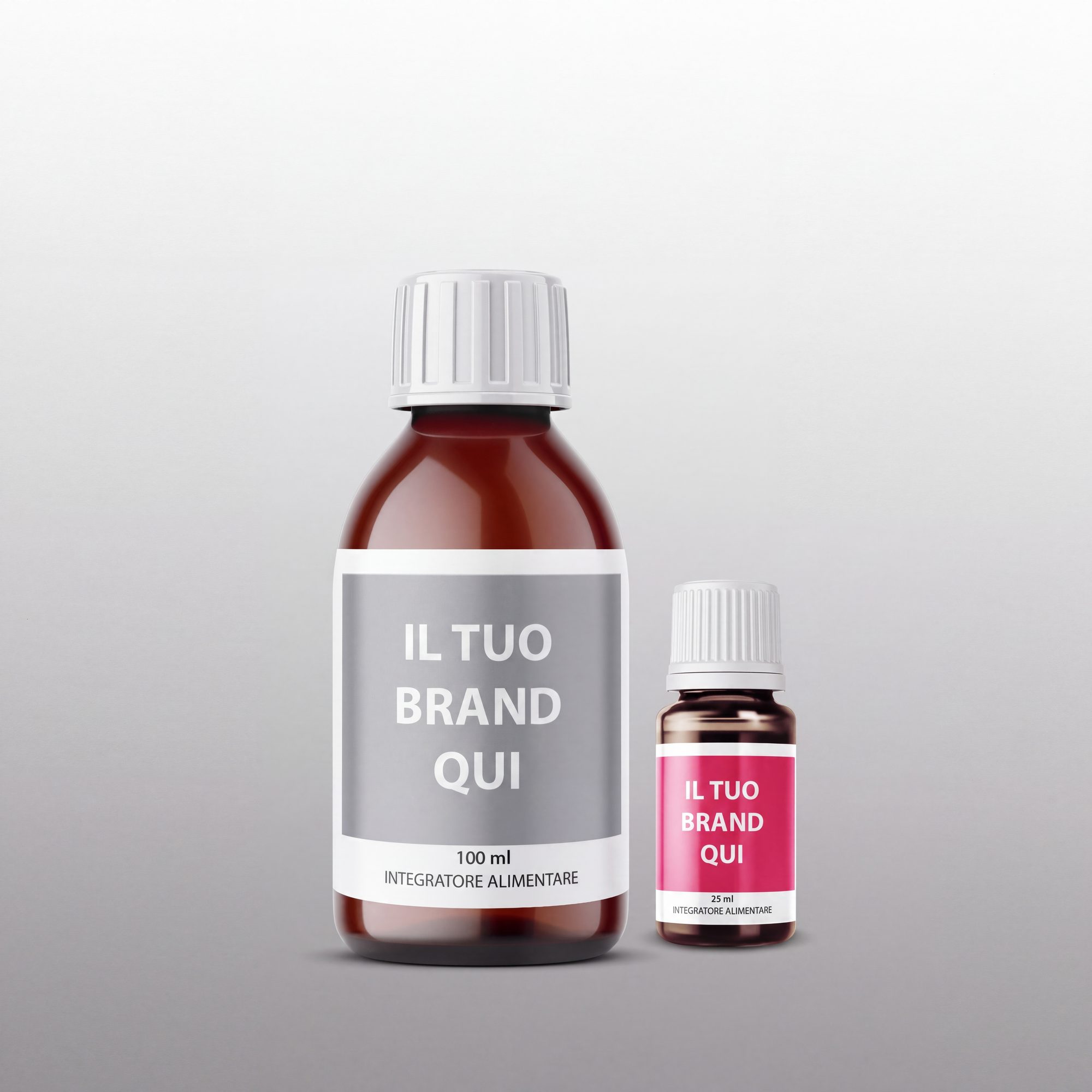 Integratori alimentari liquidi private label Integratori alimentari liquidi private label — gocce, sciroppi e shot