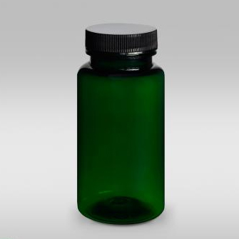 Botella PET verde de 150 ml para complementos de marca blanca