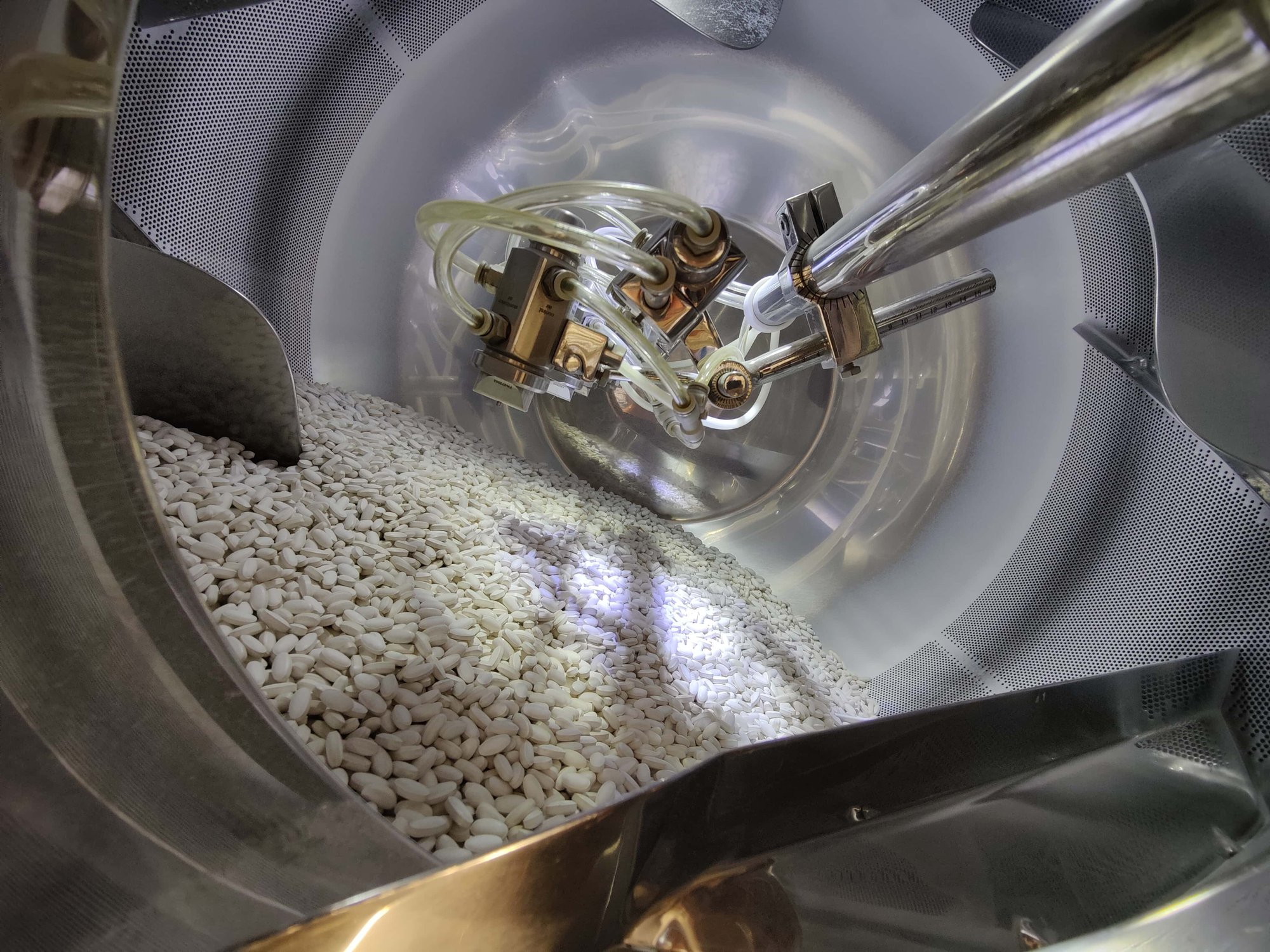 Tablet coating machine in the Pharma Manufacture production line