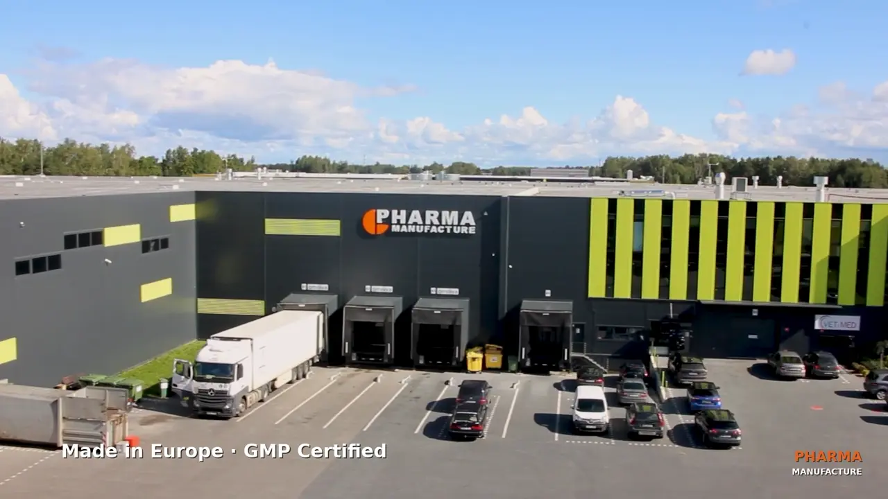 Food supplement manufacturing at the Pharma Manufacture factory in Mārupe, Latvia