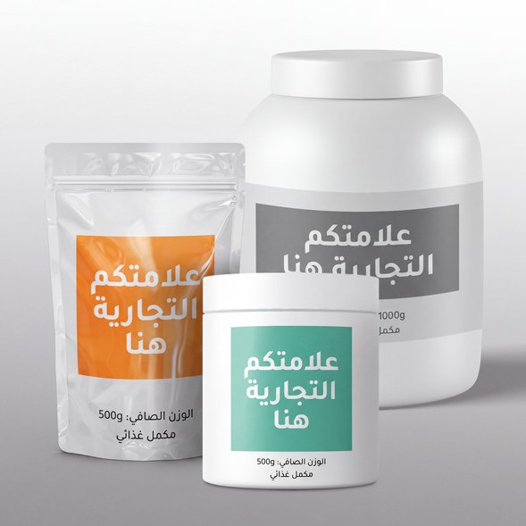 مسحوق مكملات رياضية بالعلامة الخاصة مسحوق بروتين مصل اللبن بالعلامة الخاصة في عبوة دوي باك — مكملات رياضية