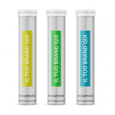 Il Suo marchio — tubo effervescente Tubo di compresse effervescenti private label — il Suo marchio qui