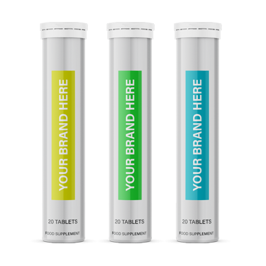 Your brand — effervescent tube Private label effervescent tablet tube — your brand here
