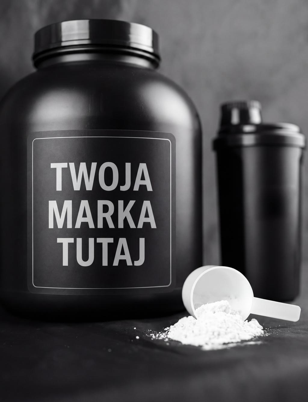 Proszek białka serwatkowego w dużym słoiku private label Duży słoik proszku białka serwatkowego private label